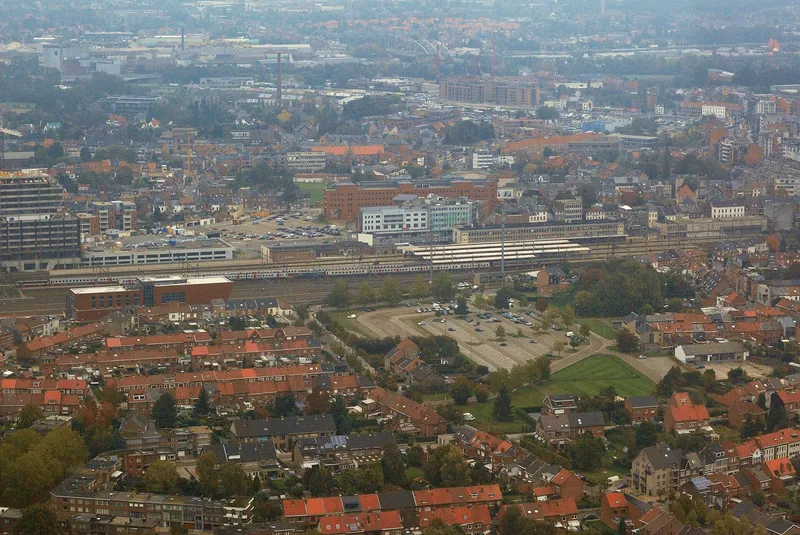 Luchtbeeld van het Stationskwartier